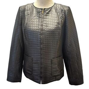 Prophecy Black Dark Academia Business Casual Zip Front Pocket Jacket